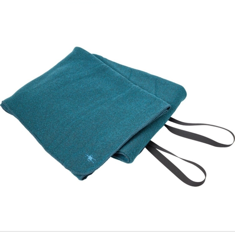 SmartWool Hudson Trail Oversized Throw Blanket Merino Wool ~OCEAN ABYSS **NEW** - Picture 3 of 6